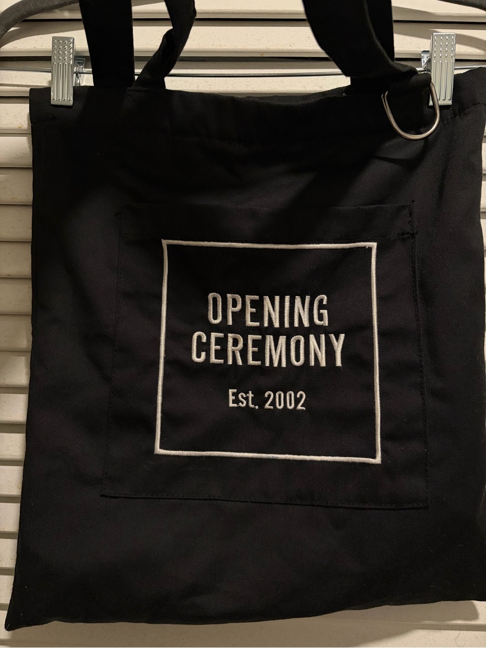 Opening Ceremony Black Tote with White Logo Patch - Picture 3 of 6